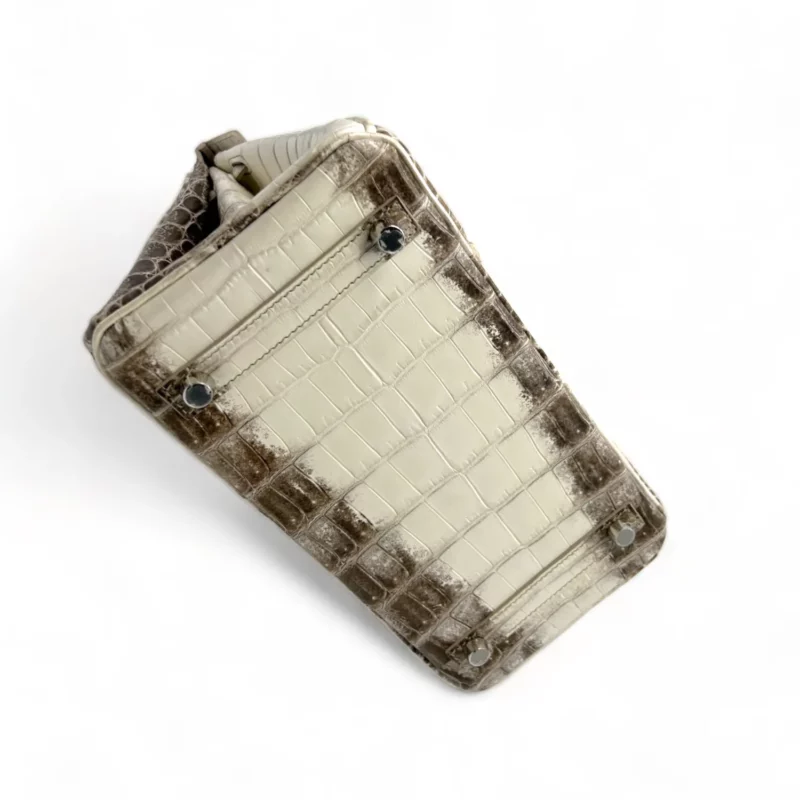 Birkin 25 Niloticus Crocodile Himalaya Blanc – Image 4
