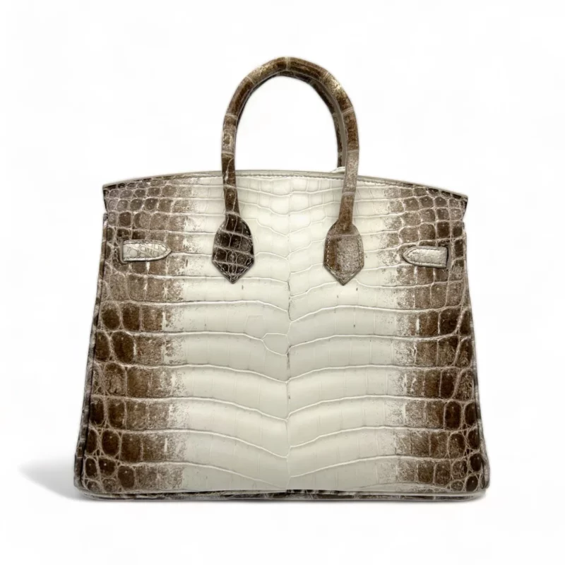 Birkin 25 Niloticus Crocodile Himalaya Blanc – Image 2