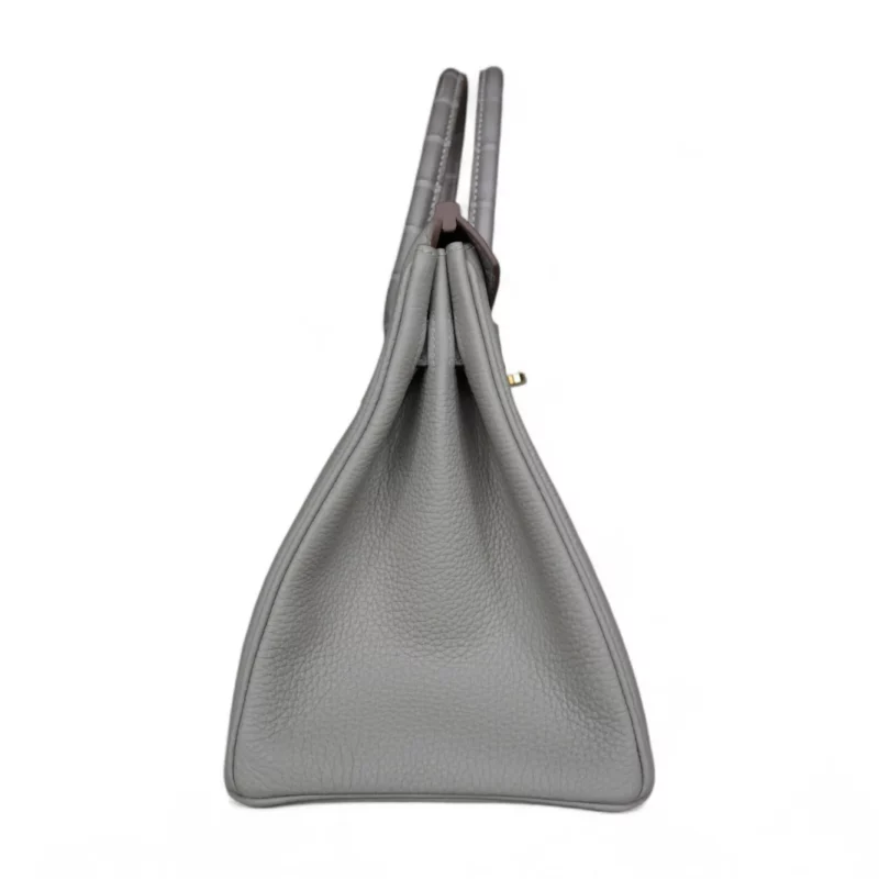 Birkin 30 Touch Alligator & Togo Gris Perle GHW – Image 5