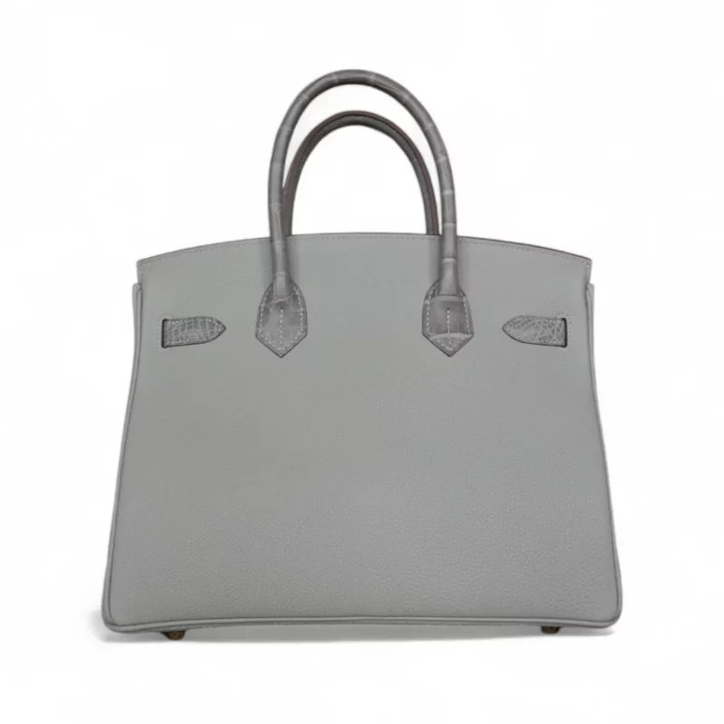 Birkin 30 Touch Alligator & Togo Gris Perle GHW – Image 2