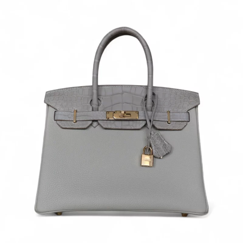 Birkin 30 Touch Alligator & Togo Gris Perle GHW