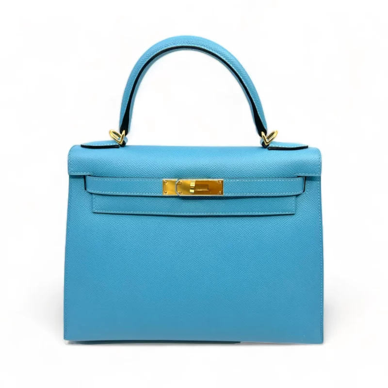 Kelly 25 Epsom Bleu du Nord GHW