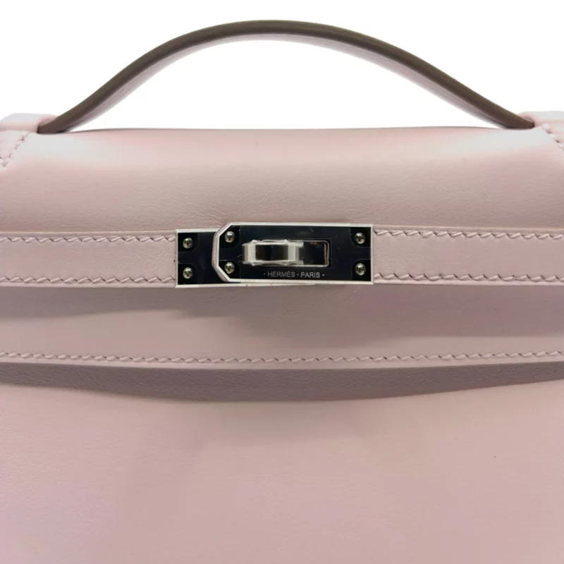Pochette Mini Kelly Swift Mauve Pâle PHW – Image 7