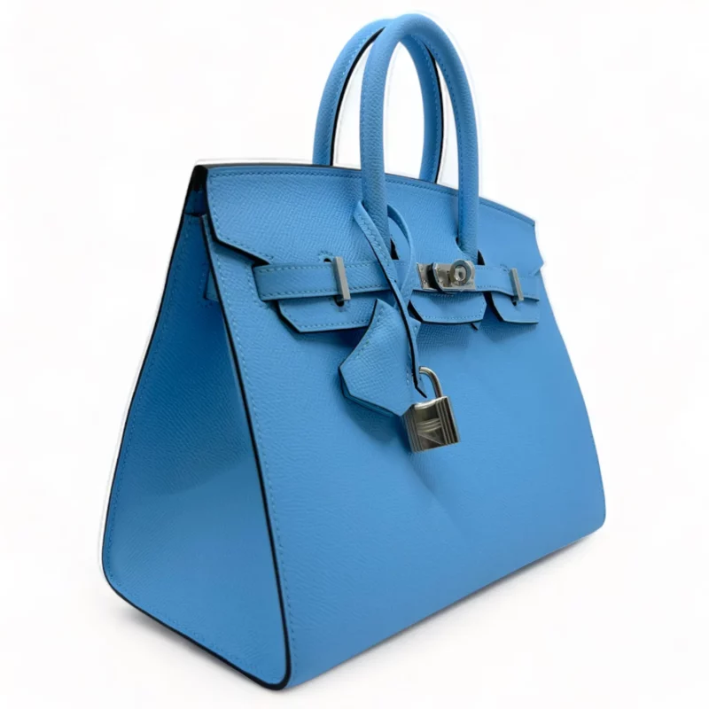 Birkin 25 Epsom Bleu Celeste PHW – Image 4