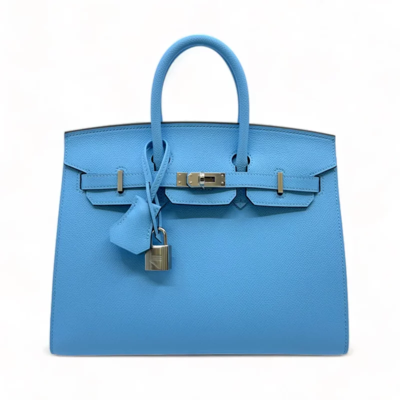 Birkin 25 Epsom Bleu Celeste PHW