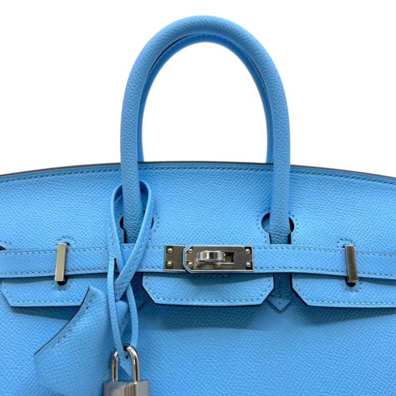 Birkin 25 Epsom Bleu Celeste PHW – Image 7