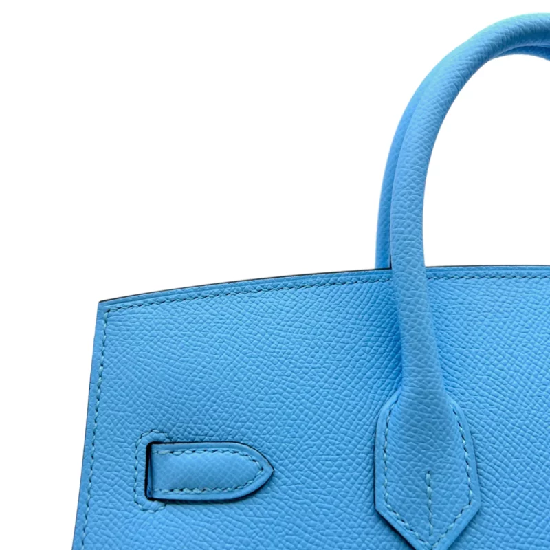 Birkin 25 Epsom Bleu Celeste PHW – Image 5