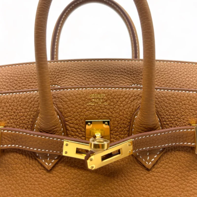Birkin 25 Togo Gold GHW – Image 8