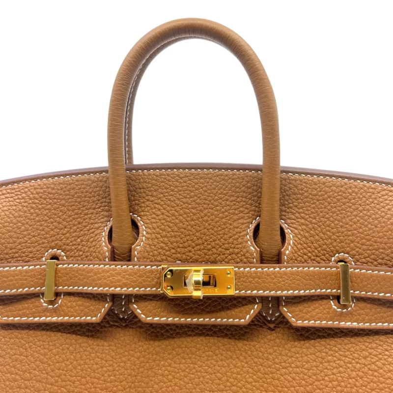 Birkin 25 Togo Gold GHW – Image 7