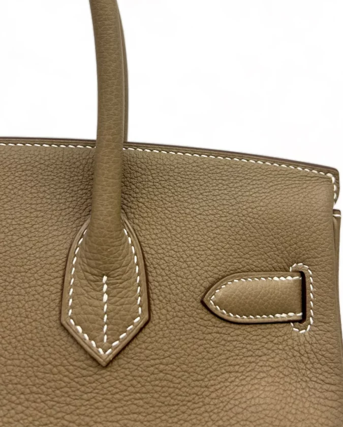 Birkin 30 Togo Étoupe PHW – Image 5