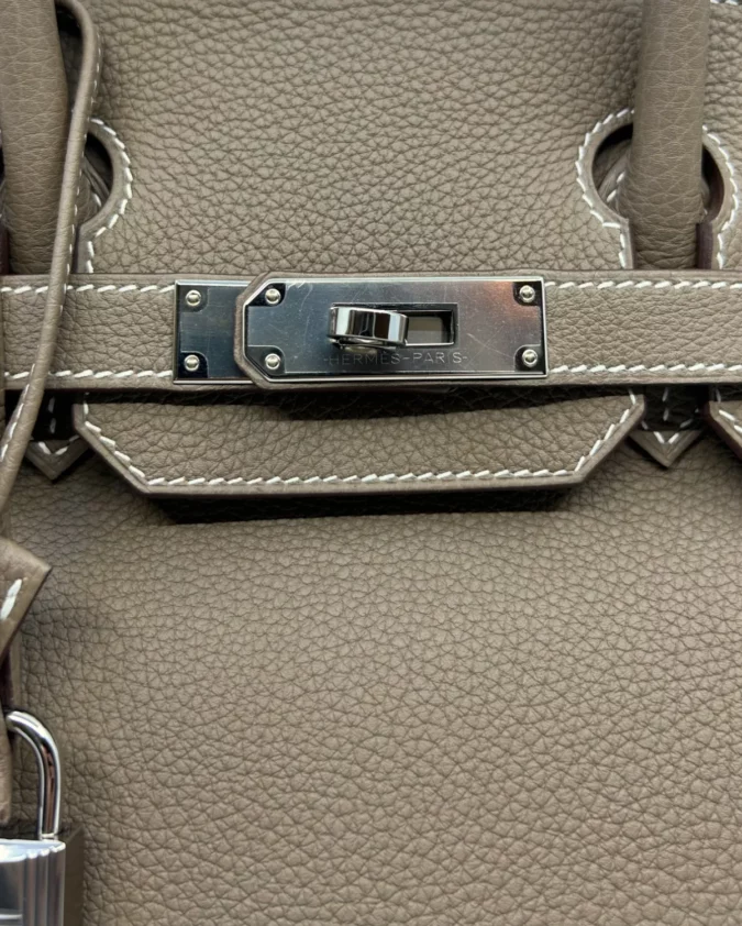 Birkin 30 Togo Étoupe PHW – Image 6
