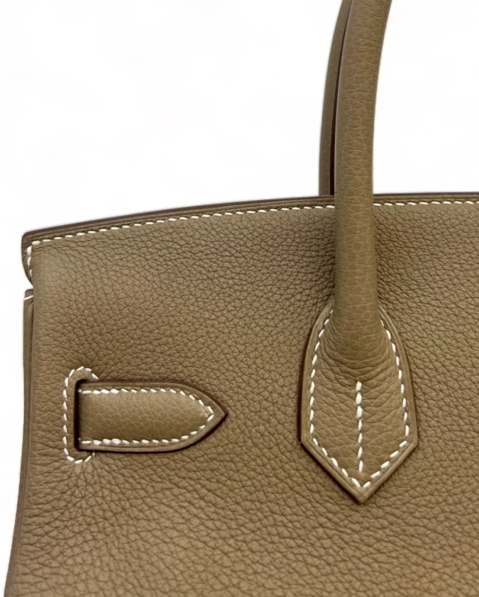 Birkin 30 Togo Étoupe PHW – Image 4
