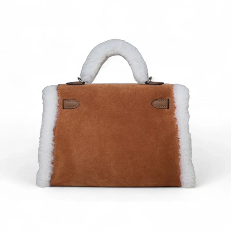 Mini Teddy Plush Shearling Chamois/Ecru/Alezan Palladium Hardware – Image 2