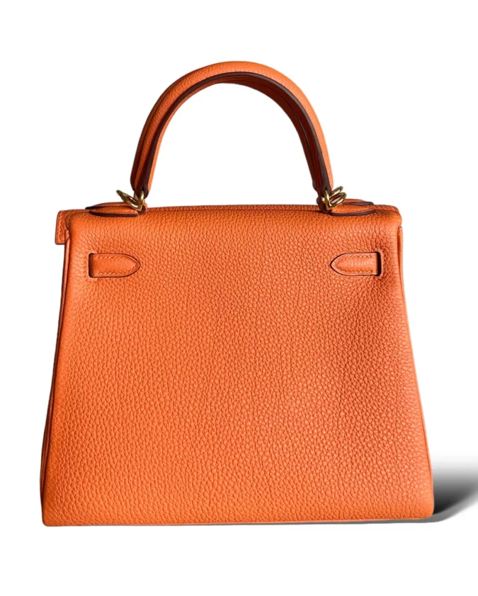 Kelly 25 Togo Orange H GHW – Image 2