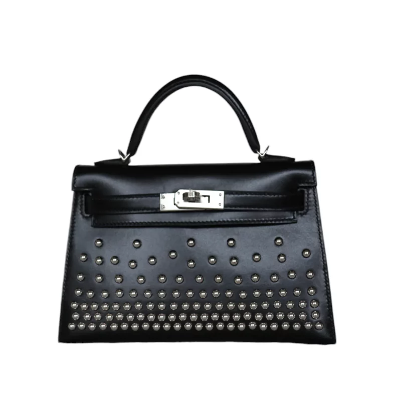 Mini Kelly Clouté Swift Noir PHW