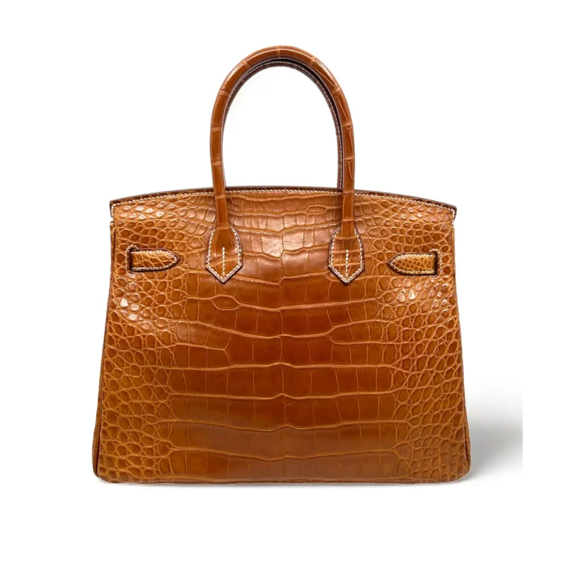 Birkin 30 Barenia Alligator Mat PHW – Image 2