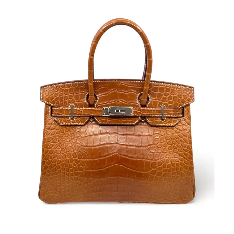 Birkin 30 Barenia Alligator Mat PHW
