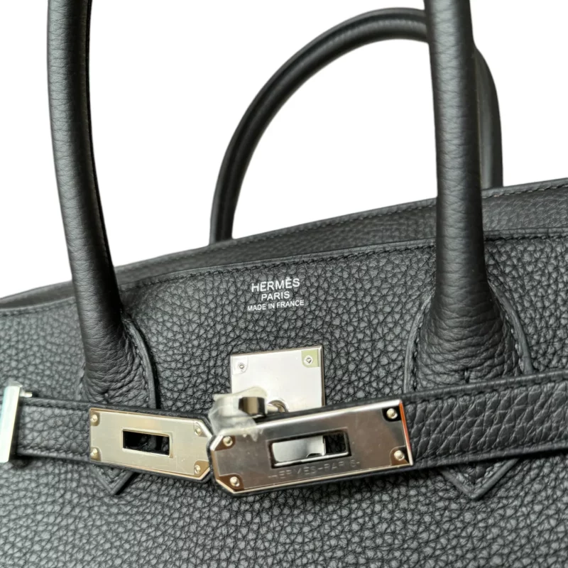 Birkin 30 Noir PHW – Image 9