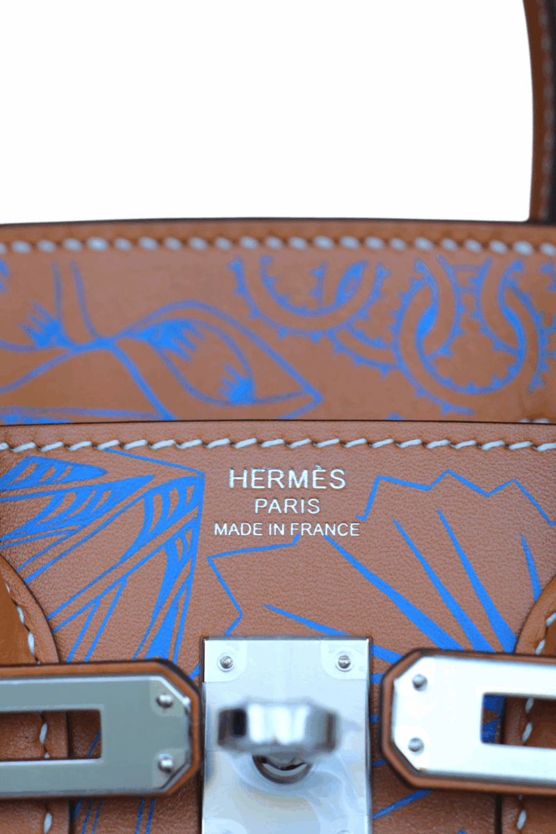 Birkin 25 Sellier "Maillons En Chaine" Natural Sable Veau Butler PHW – Image 5