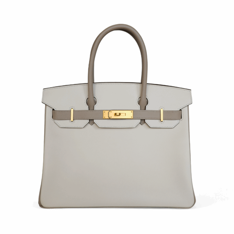 Birkin 30 HSS Epsom retourné Craie & Etain GBHW
