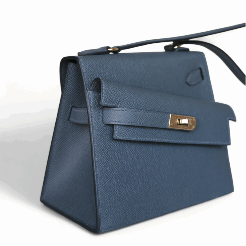 Mini Kelly Désordre Epsom Gris Misty PBHW – Image 3