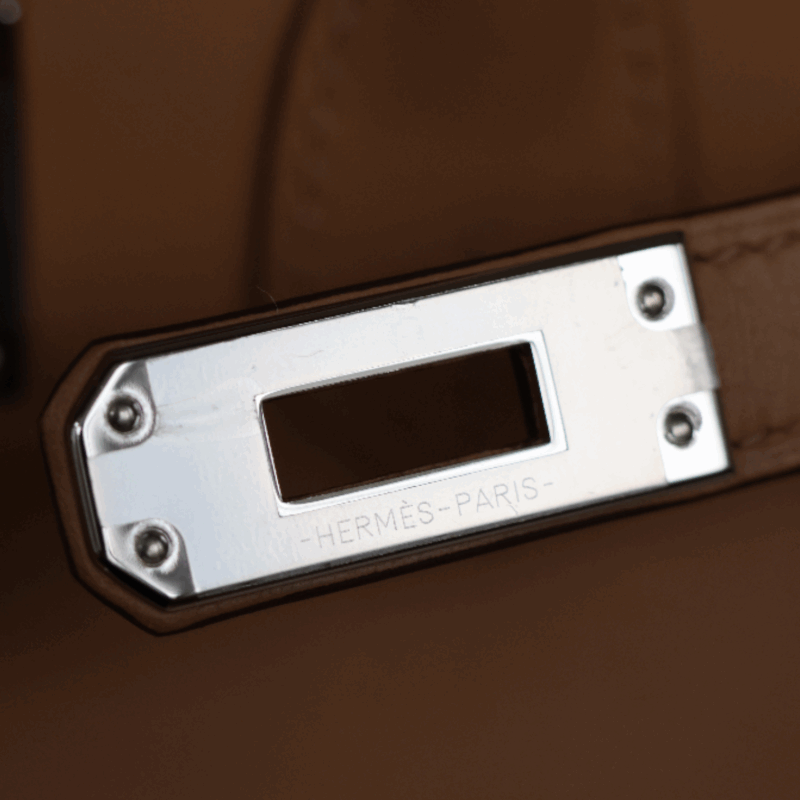 Birkin 25 In and Out Swift Biscuit PHW – Image 10