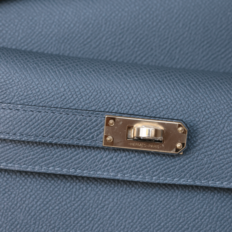 Mini Kelly Désordre Epsom Gris Misty PBHW – Image 10