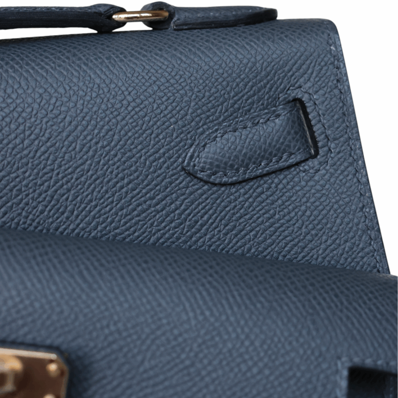 Mini Kelly Désordre Epsom Gris Misty PBHW – Image 9
