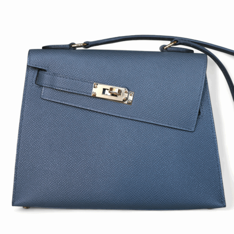 Mini Kelly Désordre Epsom Gris Misty PBHW – Image 5